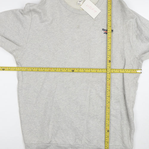 Reebok Men's Grey Crew Neck Pullover Sweatshirt Size L