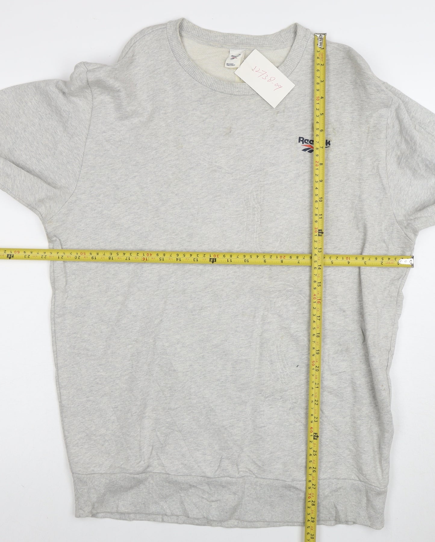 Reebok Men's Grey Crew Neck Pullover Sweatshirt Size L