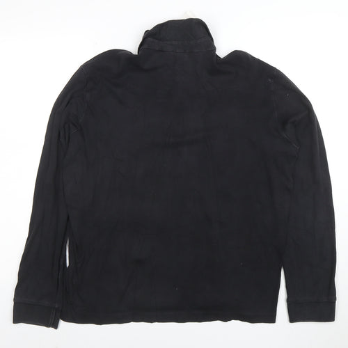 Hugo Boss Men's Black Long Sleeve Cotton Polo Shirt Size S