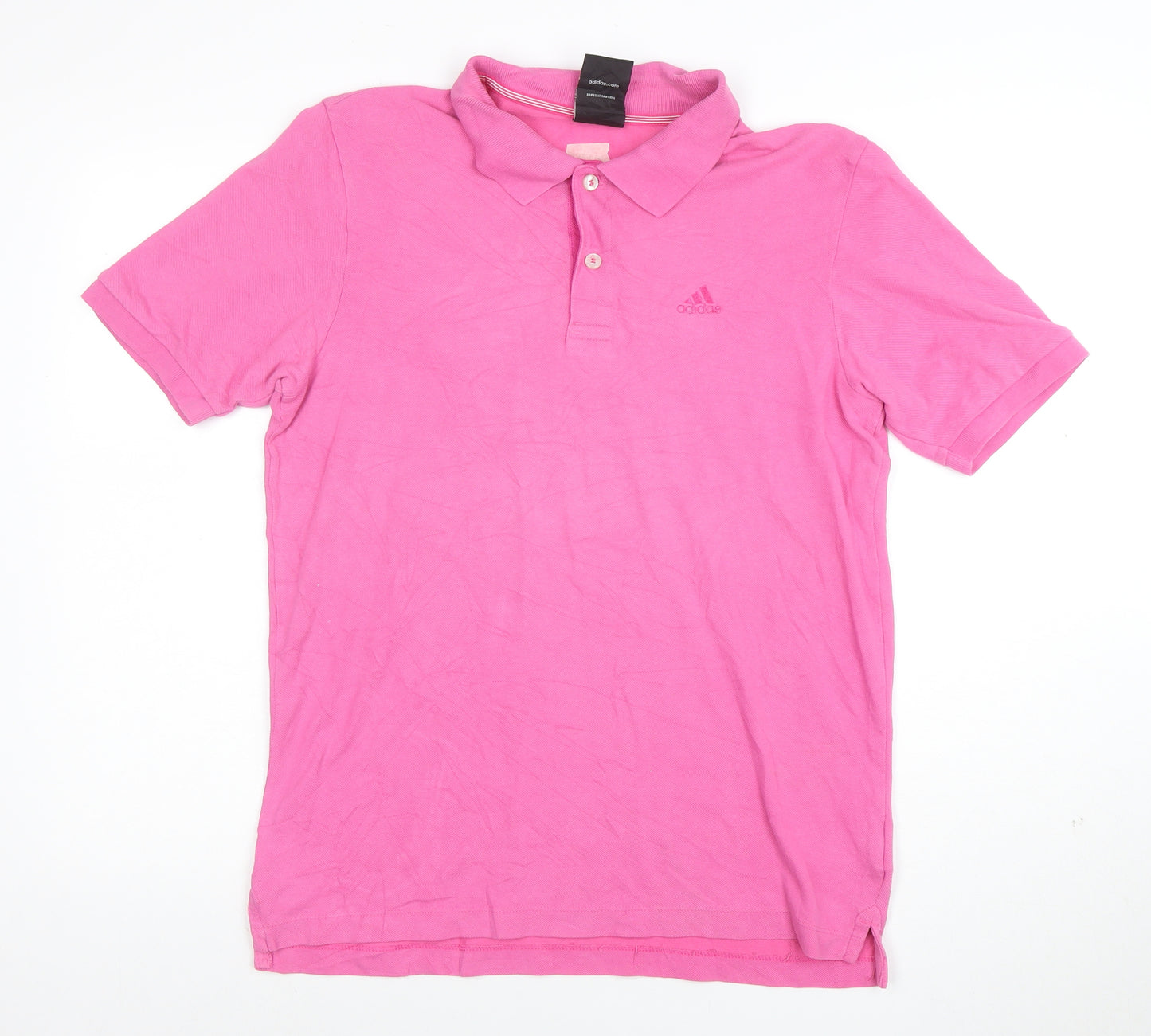 Adidas Men's Pink Clima365 Essentials Polo Shirt Size S Cotton Blend