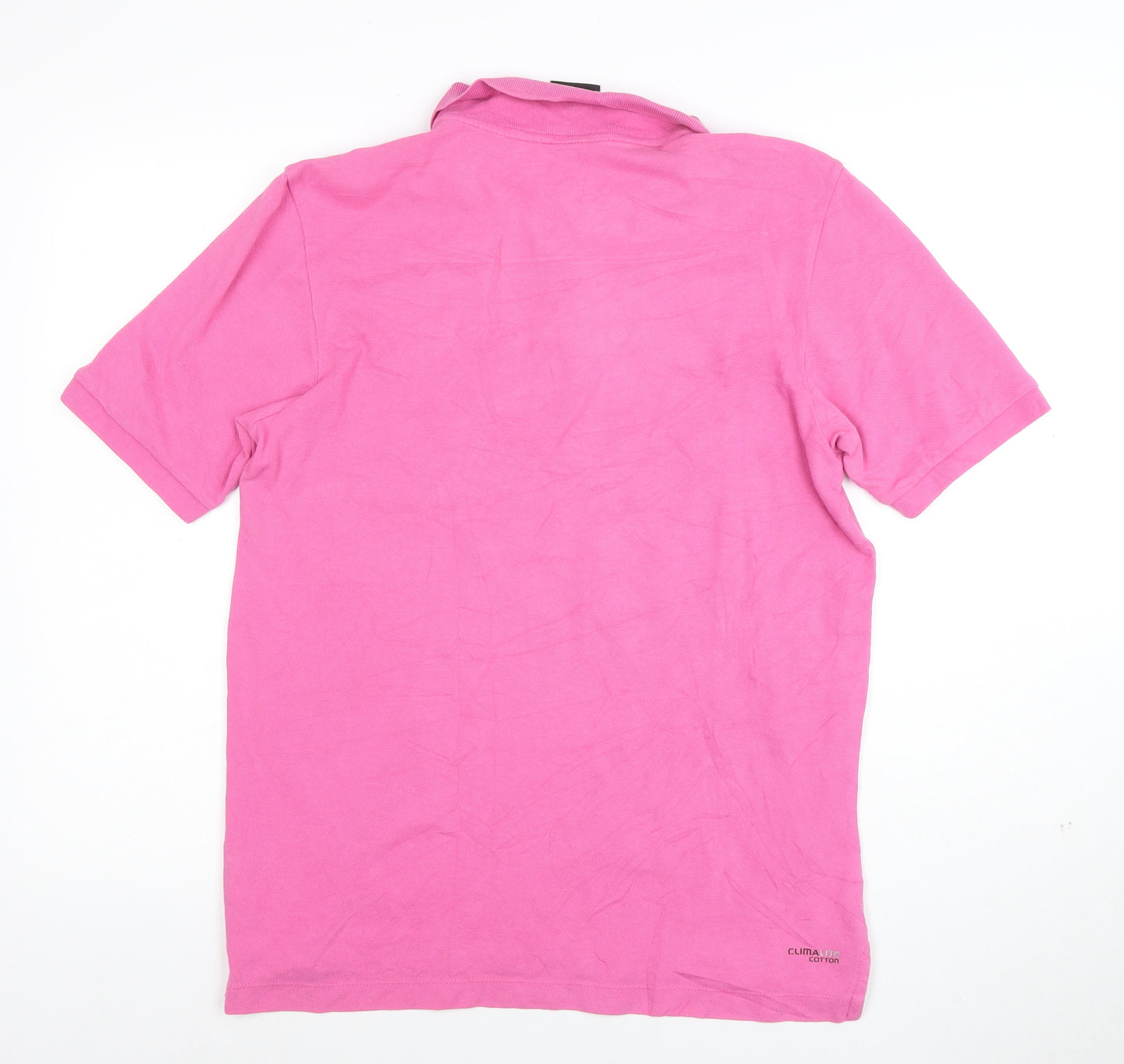 Adidas Men's Pink Clima365 Essentials Polo Shirt Size S Cotton Blend
