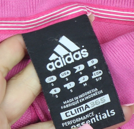 Adidas Men's Pink Clima365 Essentials Polo Shirt Size S Cotton Blend