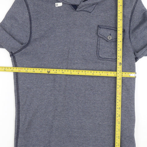 Levi's Men's Blue Henley Sweatshirt Size S Long Sleeve Cotton Blend