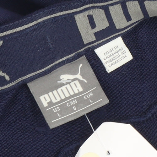 Puma Men Blue Jogger Trousers L Regular Fit Activewear