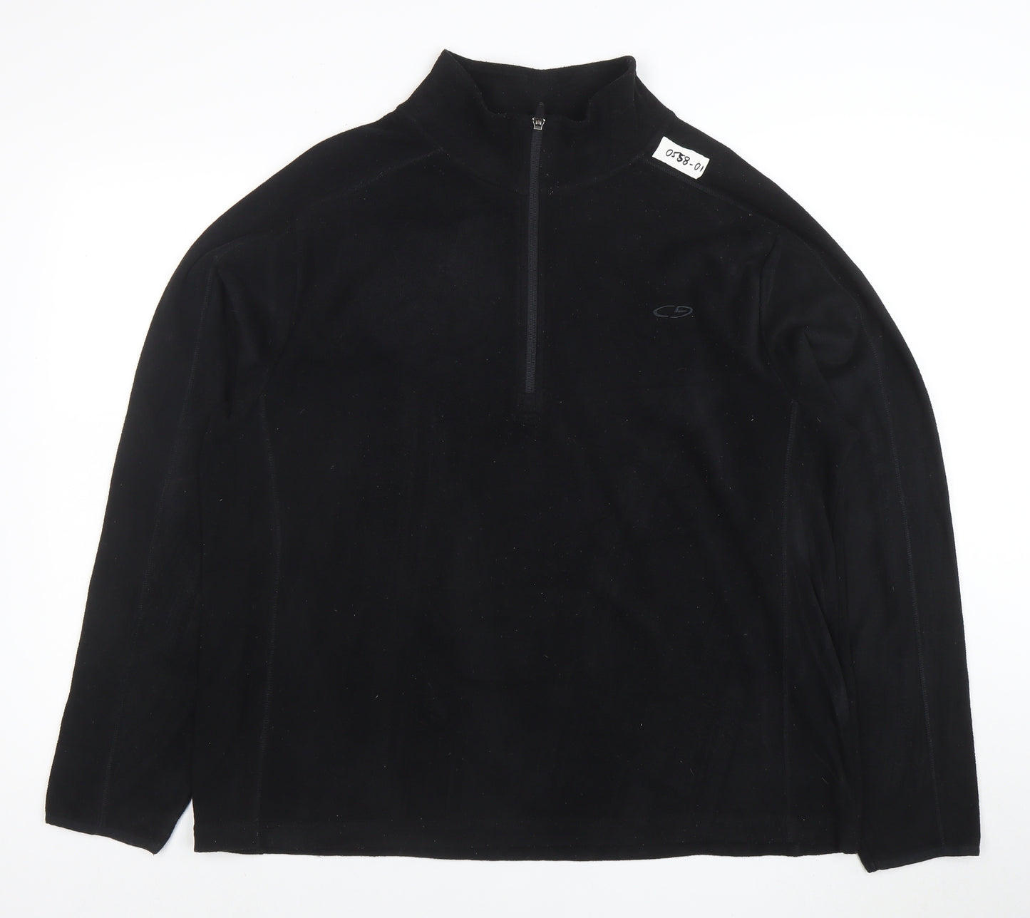 Champion Men’s Black Fleece 1/4 Zip Pullover Sweatshirt Size L