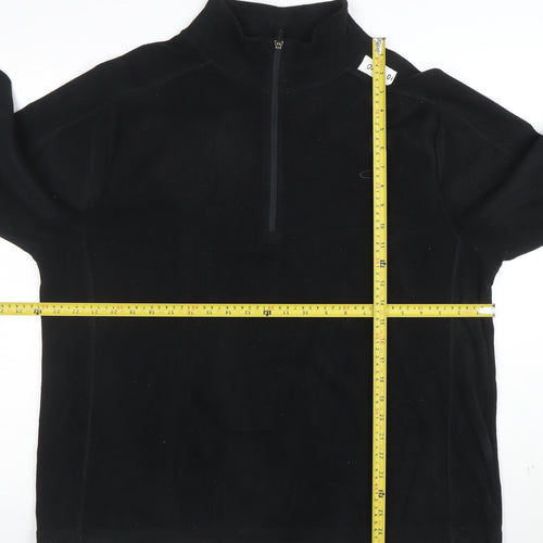 Champion Men’s Black Fleece 1/4 Zip Pullover Sweatshirt Size L