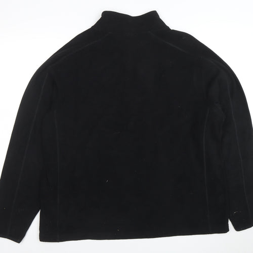 Champion Men’s Black Fleece 1/4 Zip Pullover Sweatshirt Size L