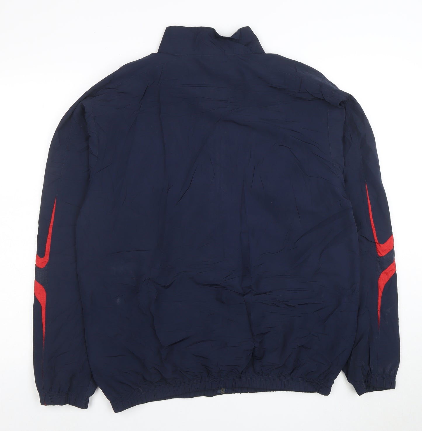 Umbro Men's Blue Windbreaker Jacket M Football Sports Zip