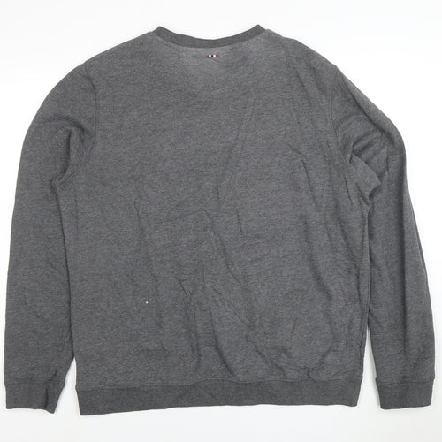 Napapijri Men’s Grey XXL Graphic Logo Crew Neck Sweatshirt