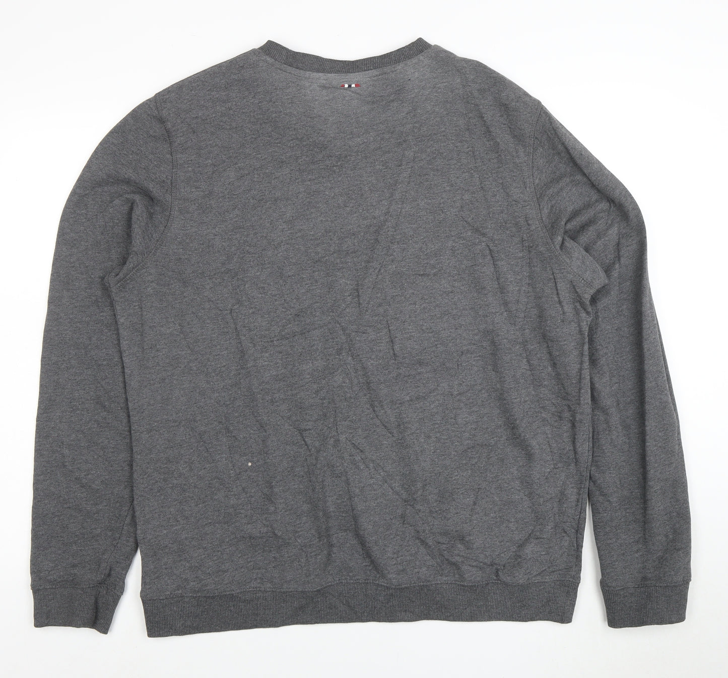 Napapijri Men’s Grey XXL Graphic Logo Crew Neck Sweatshirt