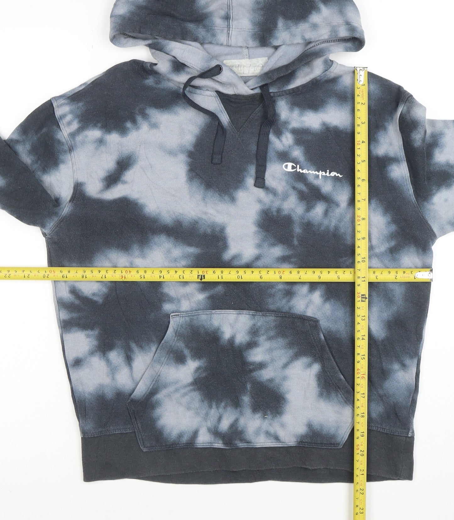 Champion Boys Blue Tie Dye Pullover Hoodie S Cotton Blend Comfortable Casual Top