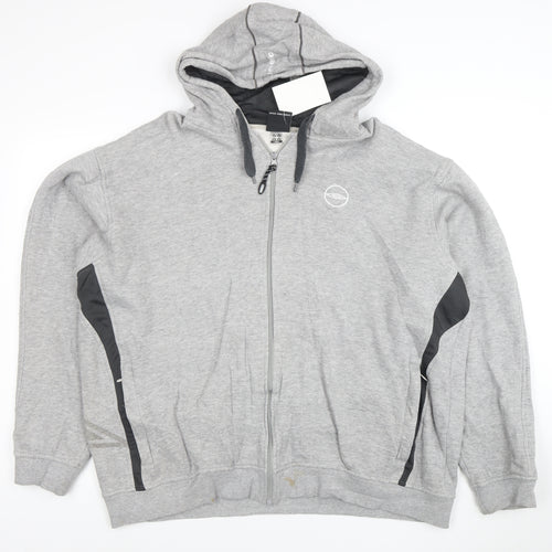 Umbro Men's Grey XL Full Zip Hoodie Sports Fleece Sweatshirt