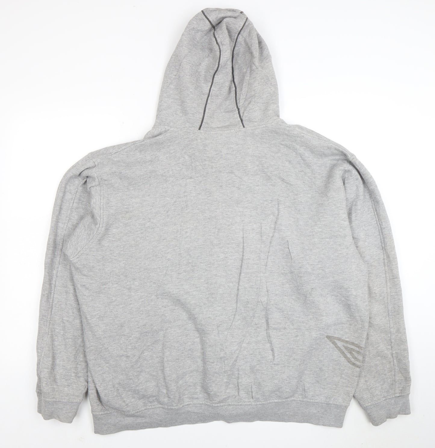 Umbro Men's Grey XL Full Zip Hoodie Sports Fleece Sweatshirt