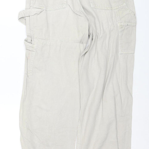 Garage Womens Beige Cargo Trousers Size 6 Cotton Straight Leg