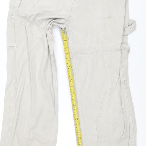 Garage Womens Beige Cargo Trousers Size 6 Cotton Straight Leg