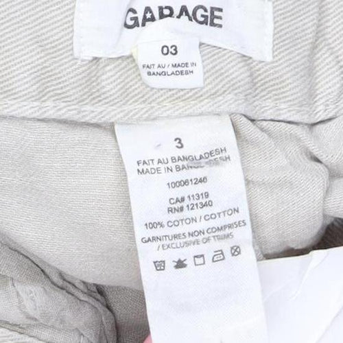 Garage Womens Beige Cargo Trousers Size 6 Cotton Straight Leg