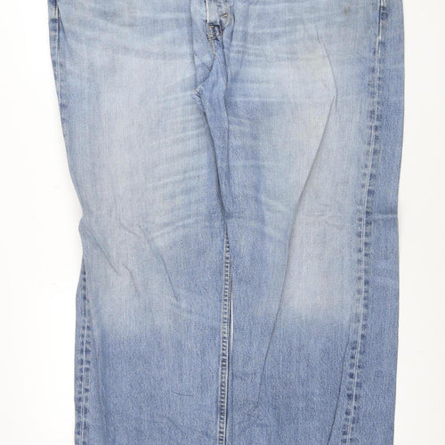 Levi's Men Blue 32 Straight Regular Fit Light Wash Denim Jeans