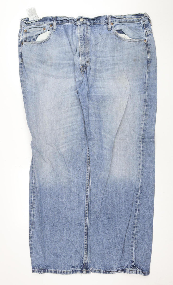 Levi's Men Blue 32 Straight Regular Fit Light Wash Denim Jeans