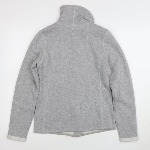 The North Face Women Grey Fleece Jacket Hooded Small