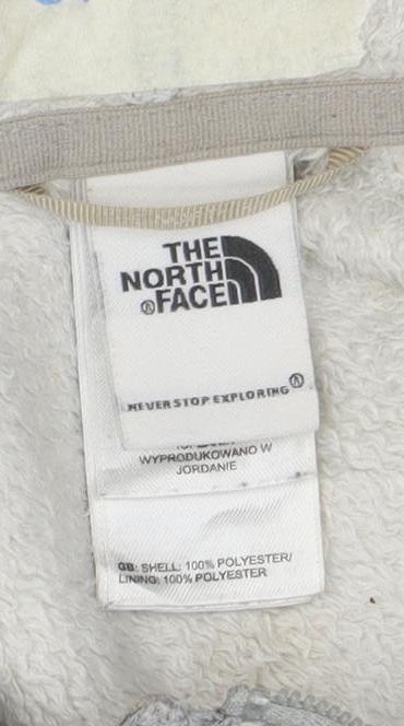 The North Face Women Grey Fleece Jacket Hooded Small