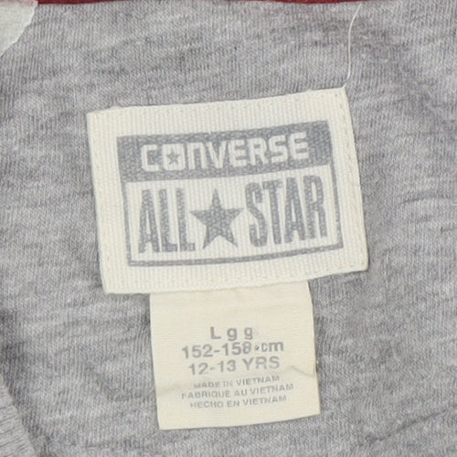 Converse Boys Grey Graphic Pullover Sweatshirt 12-13 Years All Star Logo