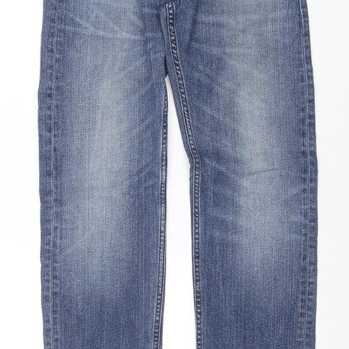 Lee Men's Blue Straight Leg Denim Jeans 29W 34L Regular Fit