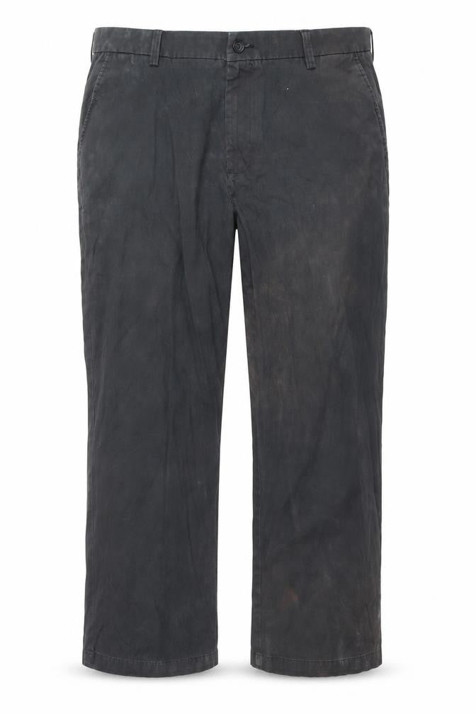 Croft & Barrow Men's Black Chino Trousers 42x32 Regular Fit Cotton Blend
