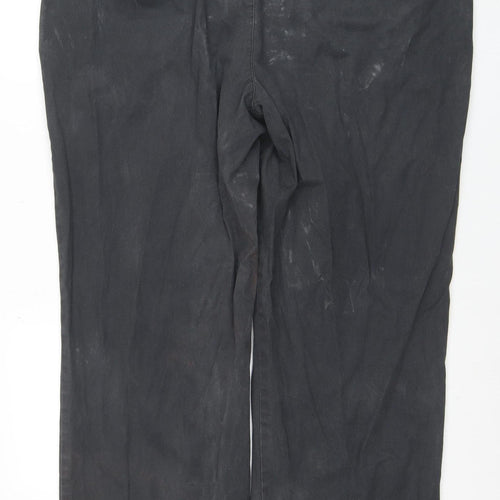 Croft & Barrow Men's Black Chino Trousers 42x32 Regular Fit Cotton Blend