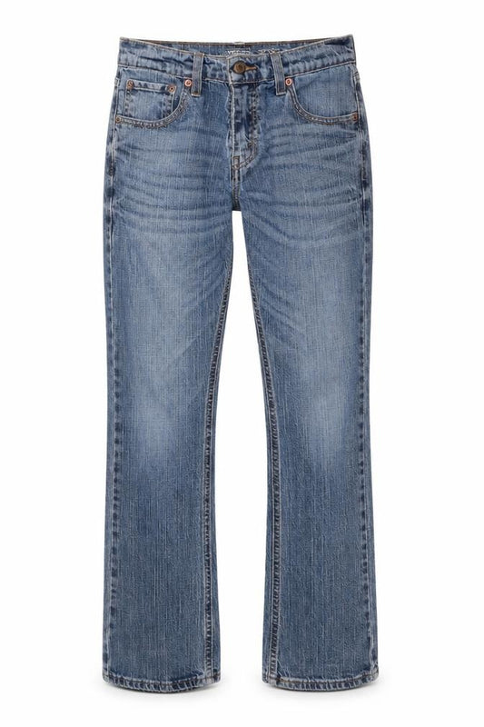 Front view of Levi Strauss Men's Blue Straight Jeans W31 L29 Regular Fit Denim