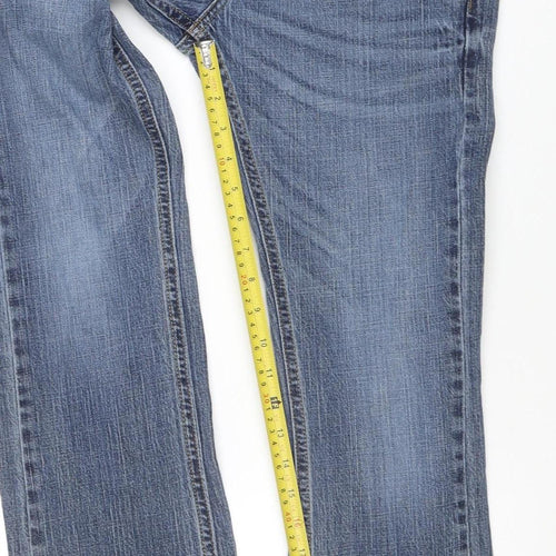 Levi Strauss Men's Blue Straight Jeans W31 L29 Regular Fit Denim