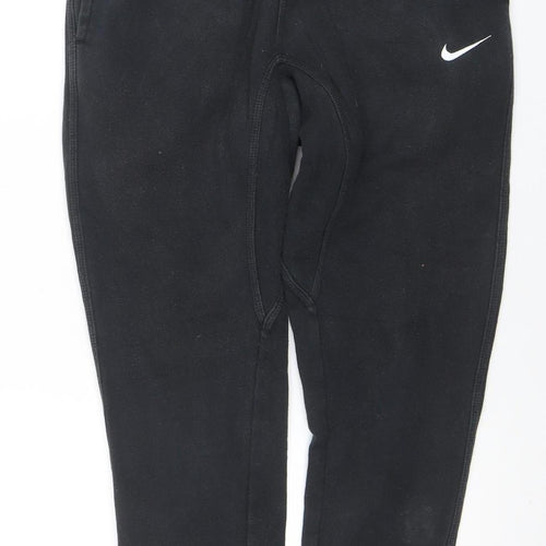 Nike Men's Black Jogger Sweatpants S Regular Fit Tapered Cotton Blend