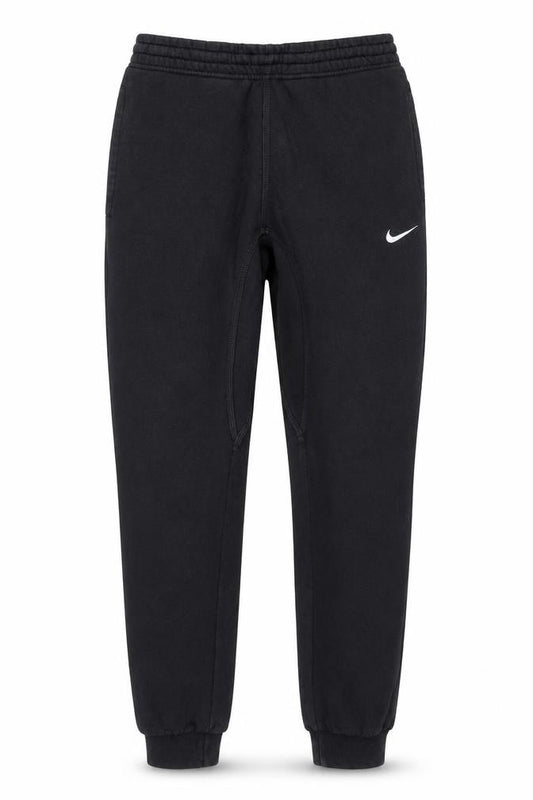 Front view of Nike Men's Black Jogger Sweatpants S Regular Fit Tapered Cotton Blend
