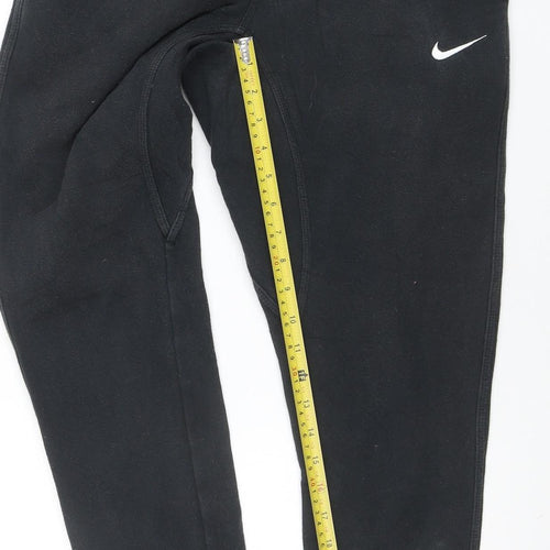 Nike Men's Black Jogger Sweatpants S Regular Fit Tapered Cotton Blend