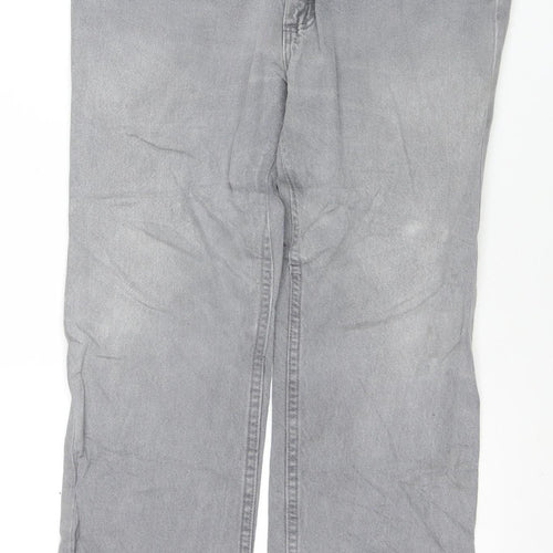 Lee Mens Grey Regular Fit Jeans Size 32x30 Straight Denim