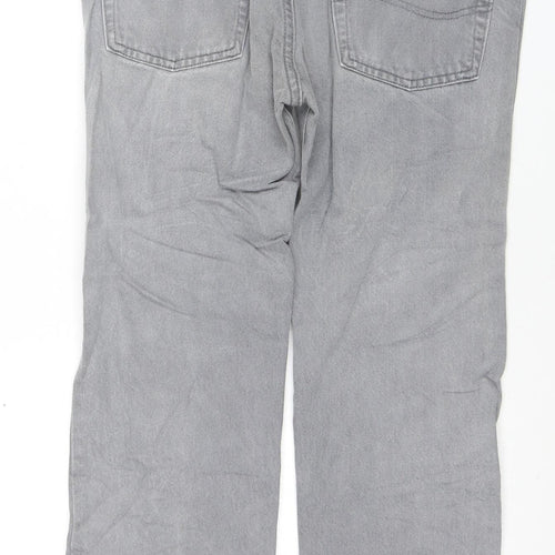 Lee Mens Grey Regular Fit Jeans Size 32x30 Straight Denim