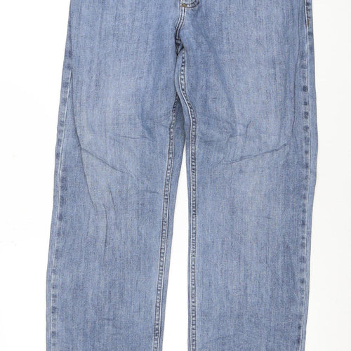 Wrangler Men's Blue Straight Leg Denim Jeans W33 L32