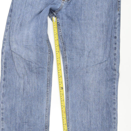 Wrangler Men's Blue Straight Leg Denim Jeans W33 L32