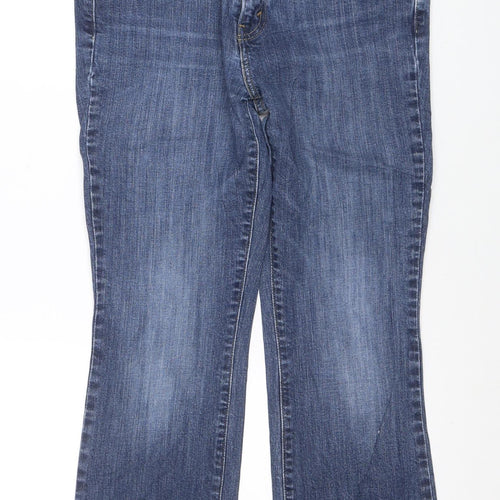 Wrangler Women Blue Straight Leg Denim Jeans Size 10 Cotton Blend
