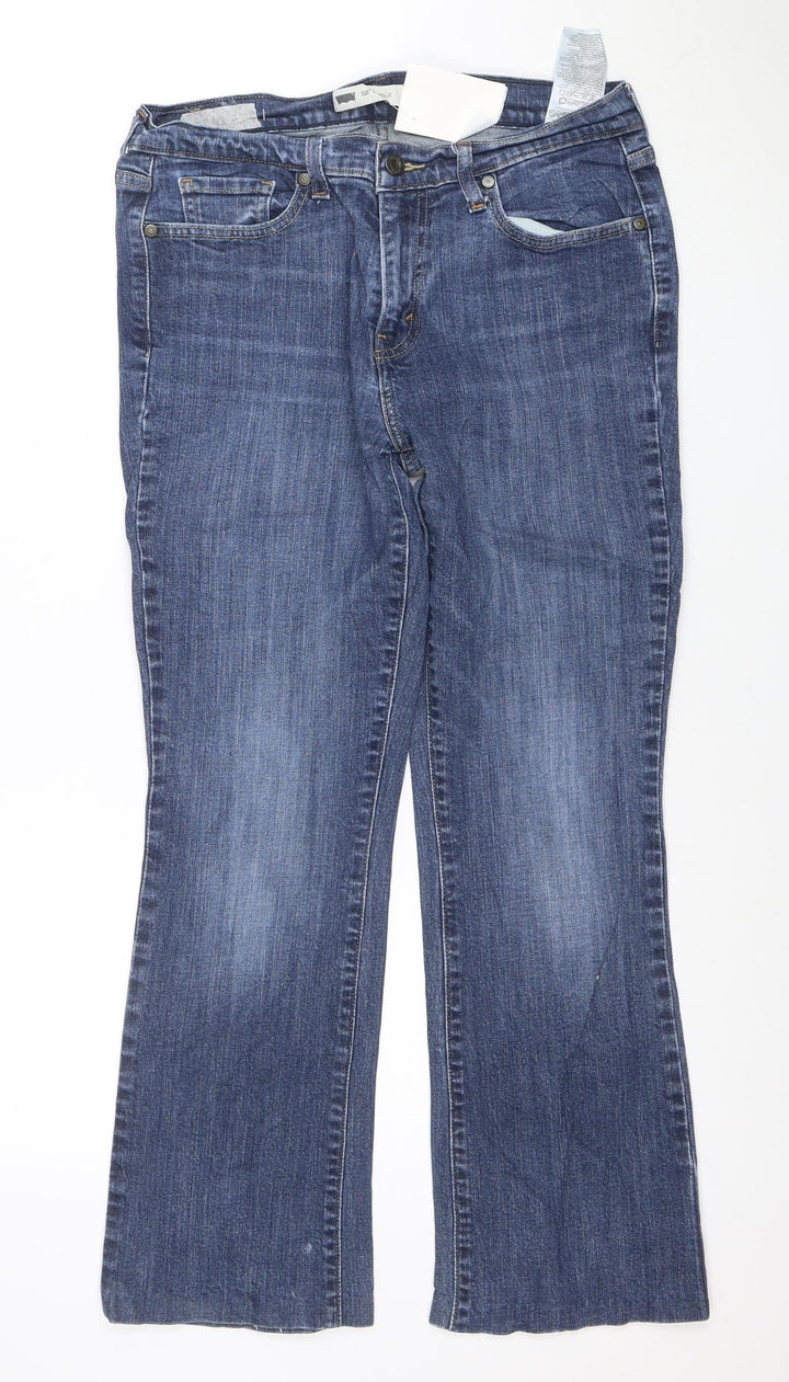 Wrangler Women Blue Straight Leg Denim Jeans Size 10 Cotton Blend