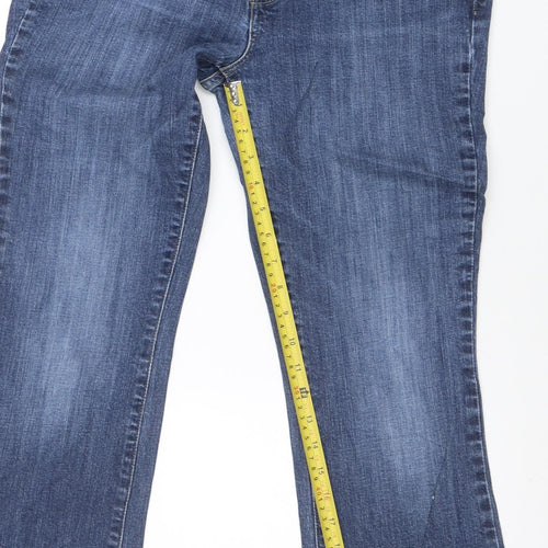 Wrangler Women Blue Straight Leg Denim Jeans Size 10 Cotton Blend