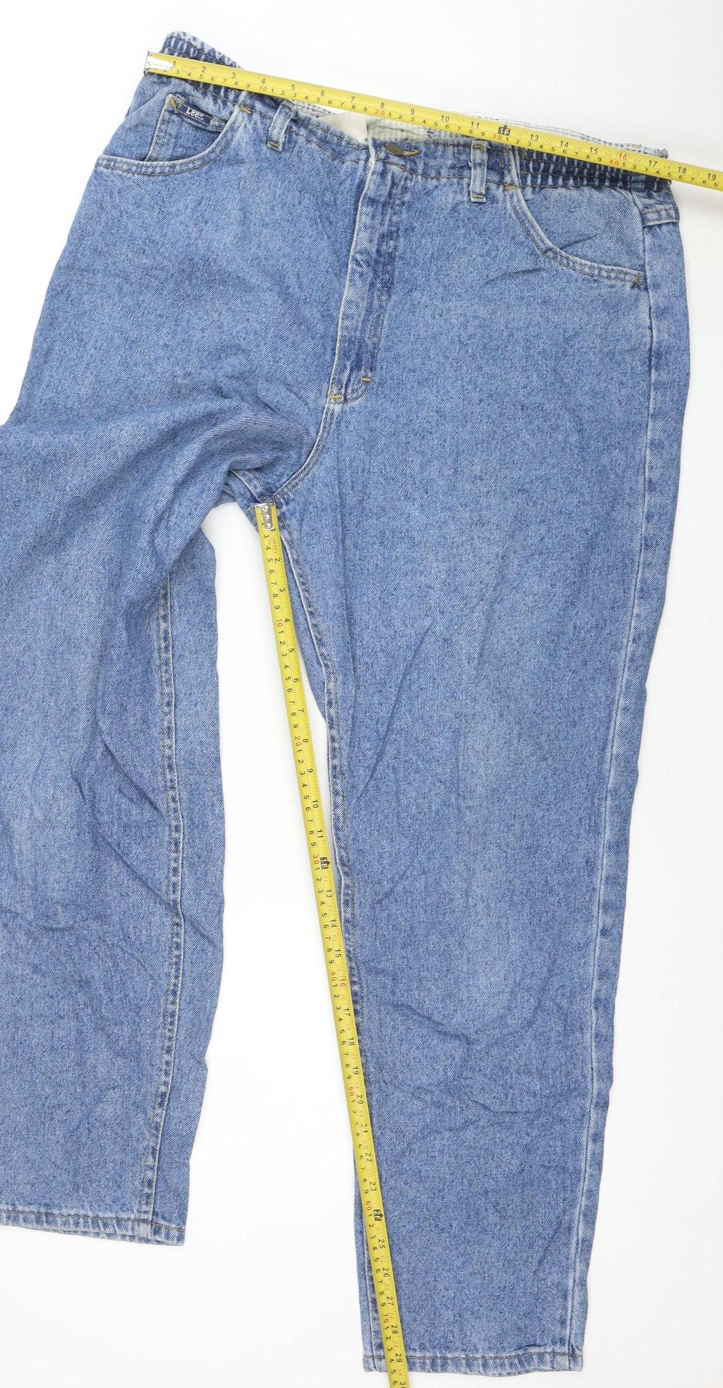 Lee Womens Blue Size 16 Vintage Relaxed Straight Denim Jeans
