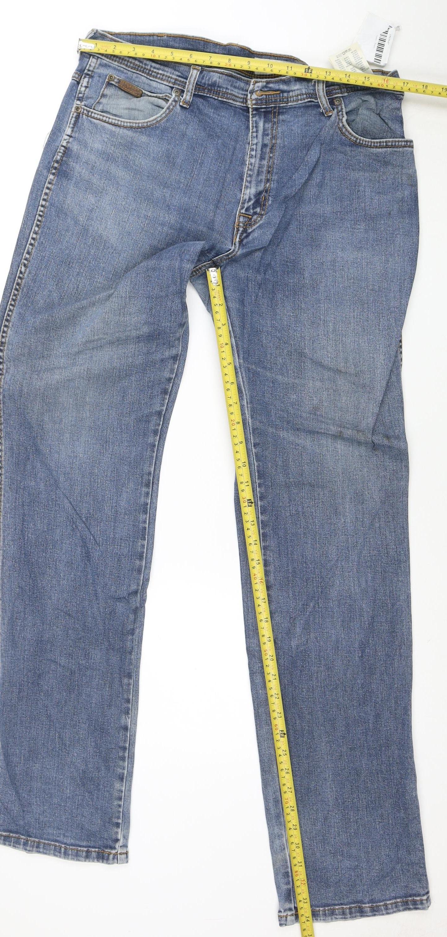 Wrangler Men's Blue Texas Stretch Straight Fit Jeans W36 L36
