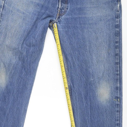 Levi's 501 Men Blue 34x40 Straight Leg Denim Jeans
