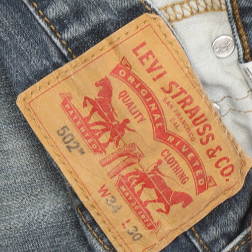 Levi's 502 Men's Blue Regular Fit Straight Denim Jeans W34 L30