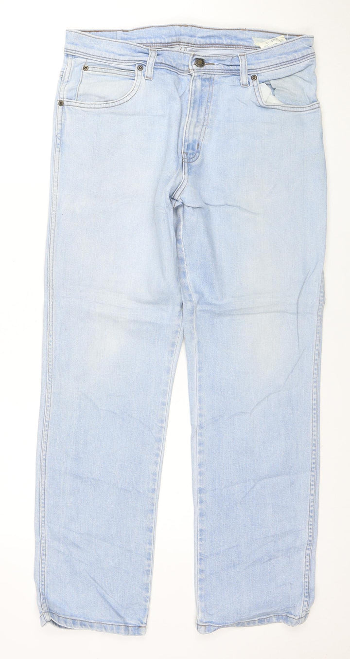 Wrangler Men's Blue Regular Fit Straight Leg Jeans W32 L30