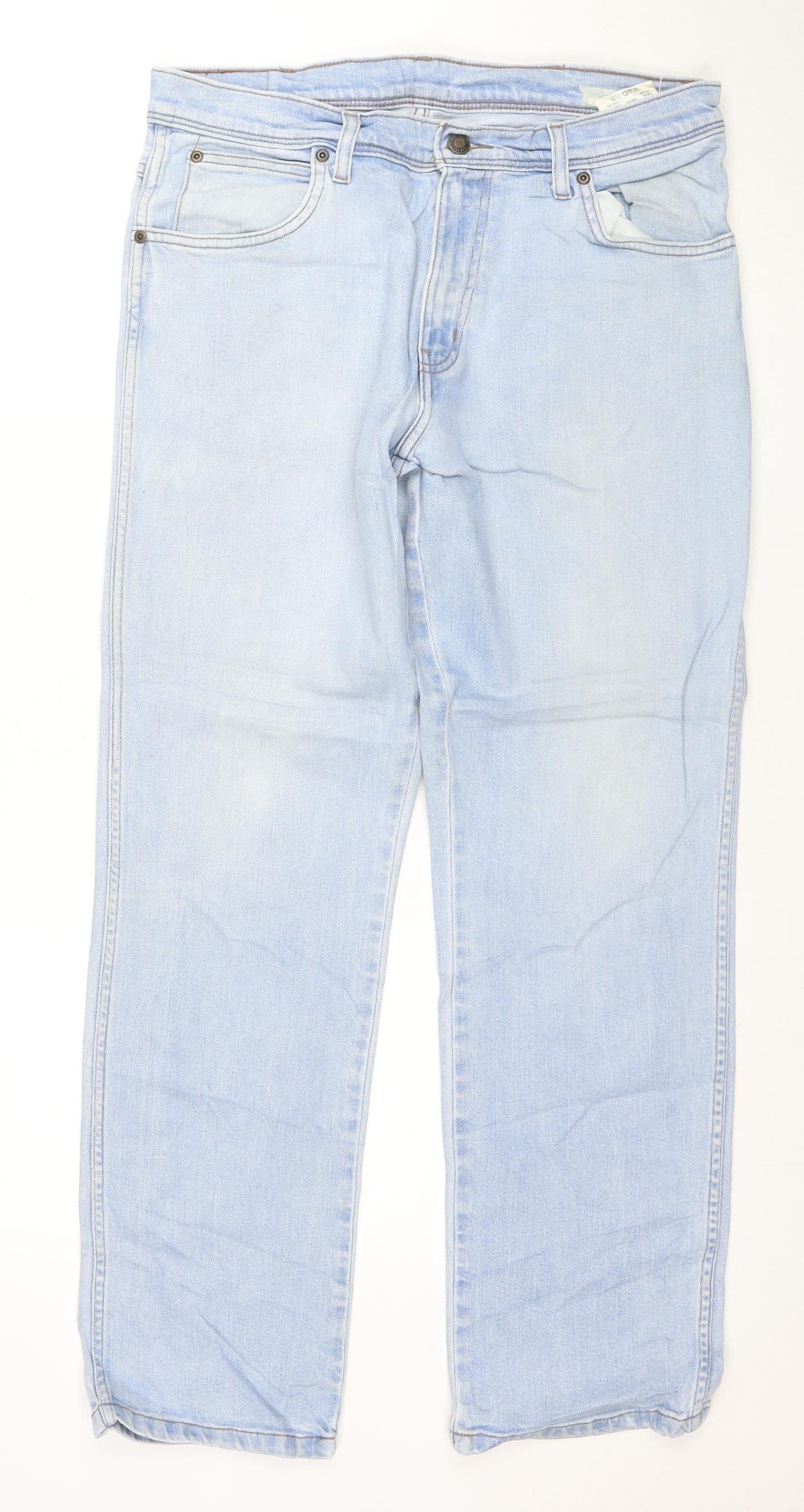 Wrangler Men's Blue Regular Fit Straight Leg Jeans W32 L30