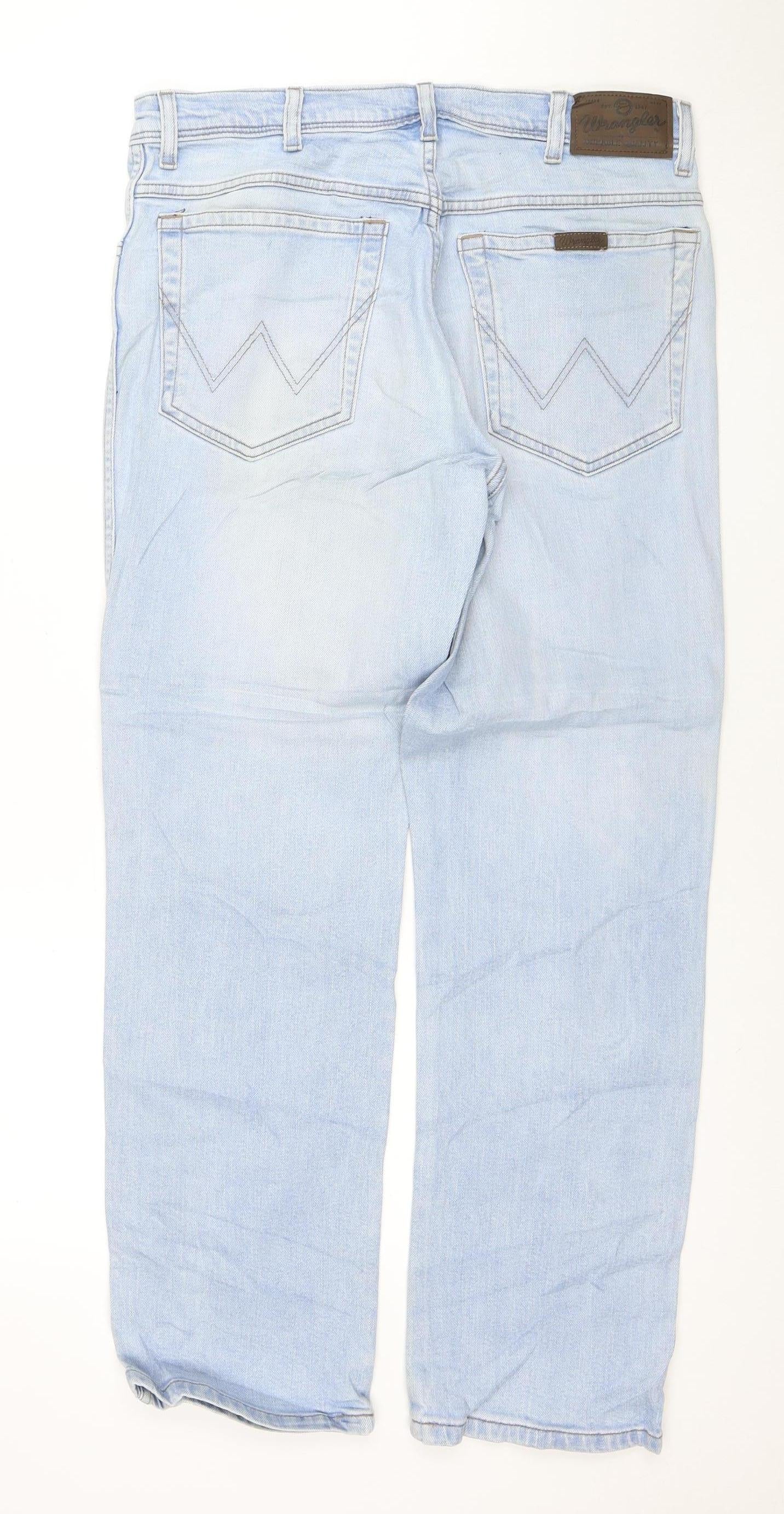 Wrangler Men's Blue Regular Fit Straight Leg Jeans W32 L30
