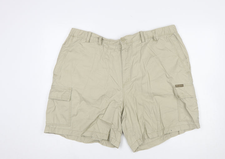 Columbia Men's Beige Cotton Cargo Shorts Size 42 Regular Fit