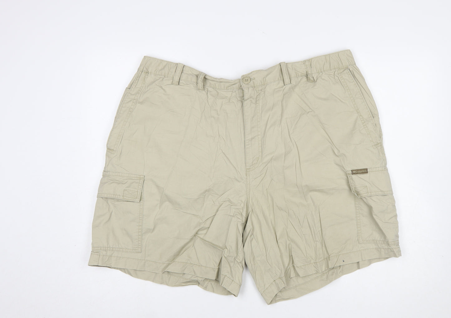 Columbia Men's Beige Cotton Cargo Shorts Size 42 Regular Fit