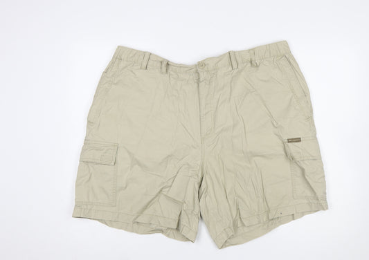 Columbia Men's Beige Cotton Cargo Shorts Size 42 Regular Fit